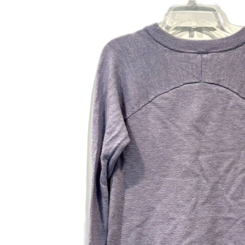 Lululemon Sit In Lotus Sweater Merino Wool Heathered Lilac Purple Women sz 4